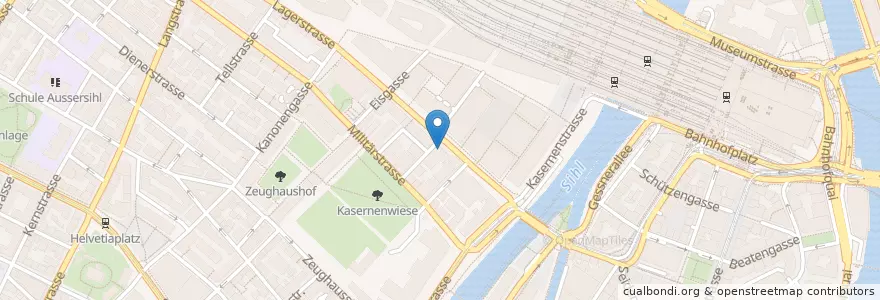 Mapa de ubicacion de Kennedy's Irish Pub en Schweiz/Suisse/Svizzera/Svizra, Zürich, Bezirk Zürich, Zürich.