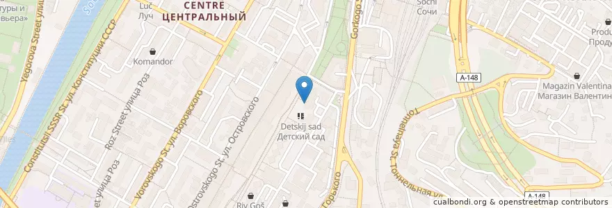 Mapa de ubicacion de Уралсиб en Rússia, Distrito Federal Do Sul, Krai De Krasnodar, Городской Округ Сочи.