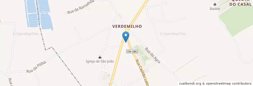Mapa de ubicacion de Restaurante Botafogo en Portugal, Aveiro, Centro, Baixo Vouga, Aradas.
