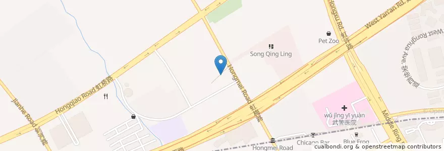 Mapa de ubicacion de Several restaurants en Çin, Şanghay, Changning.