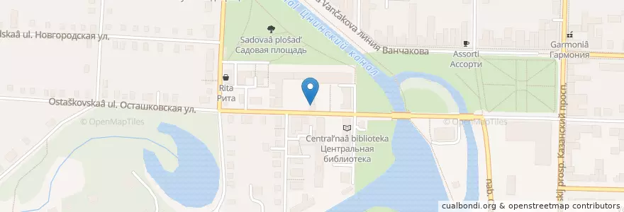 Mapa de ubicacion de Паутина en Россия, Центральный Федеральный Округ, Тверская Область, Вышневолоцкий Городской Округ.