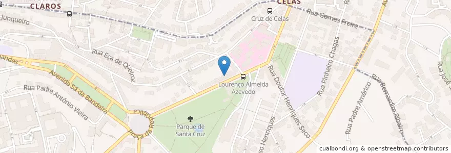 Mapa de ubicacion de Creche da Universidade de Coimbra en Portugal, Centre, Baixo Mondego, Coïmbre, Coïmbre, Sé Nova, Santa Cruz, Almedina E São Bartolomeu.