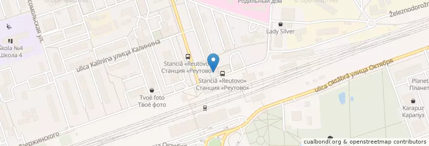 Mapa de ubicacion de Русский Госпиталь - Реутов en Rusia, Distrito Federal Central, Óblast De Moscú, Городской Округ Реутов.