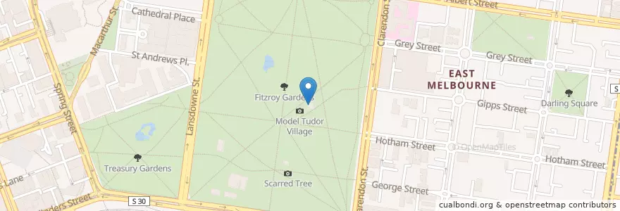 Mapa de ubicacion de Pavilion Cafe en Australia, Victoria, City Of Melbourne.