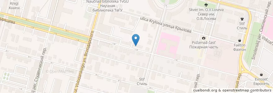 Mapa de ubicacion de Пегас en Rússia, Distrito Federal Central, Тверская Область, Городской Округ Тверь, Калининский Район.