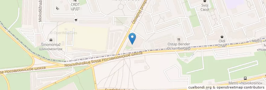 Mapa de ubicacion de Горздрав en Россия, Центральный Федеральный Округ, Москва, Восточный Административный Округ, Район Новокосино.