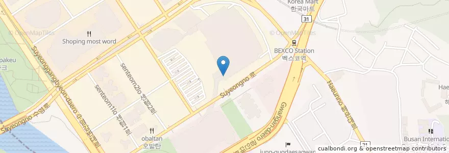 Mapa de ubicacion de 맥도날드 en Республика Корея, Пусан, 해운대구, 우동.