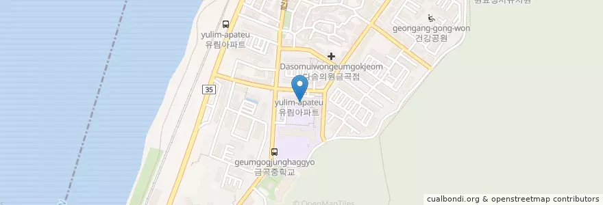 Mapa de ubicacion de 금곡초등학교 en كوريا الجنوبية, بسان, 북구, 금곡동.