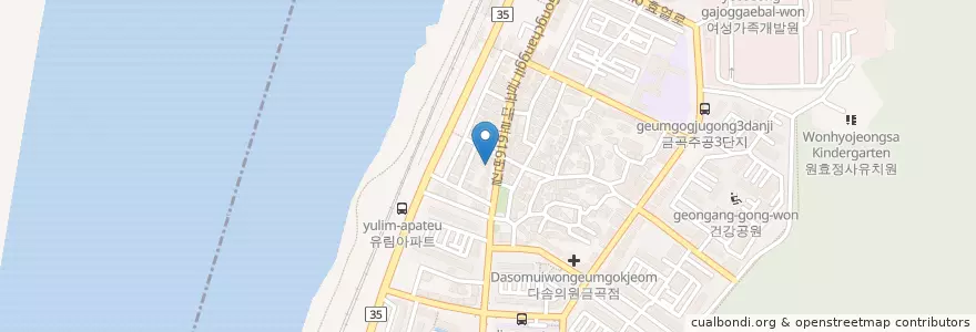 Mapa de ubicacion de 북부산 새마을금고 금곡지점 en كوريا الجنوبية, بسان, 북구, 금곡동.