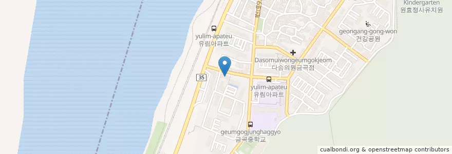 Mapa de ubicacion de 금곡유치원 en South Korea, Busan, Buk-Gu, Geumgok-Dong.
