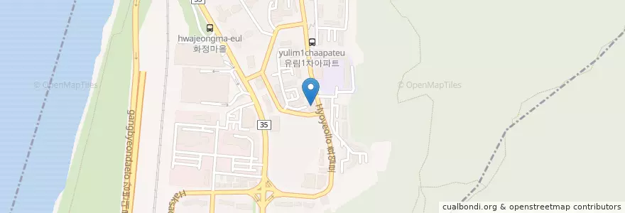 Mapa de ubicacion de 백조명문유치원 en Coreia Do Sul, Busan, 북구, 금곡동.