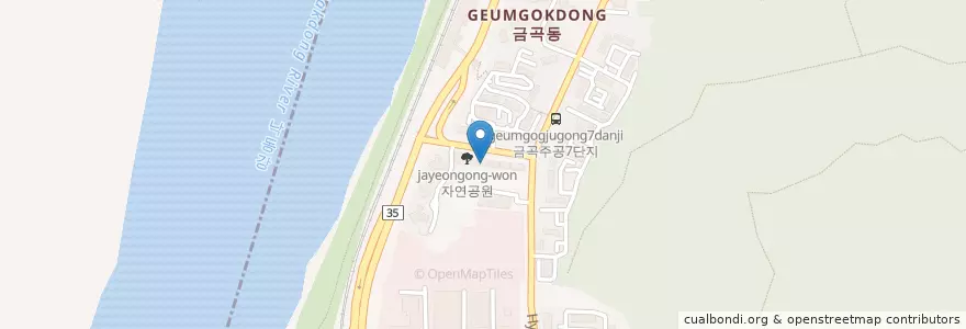 Mapa de ubicacion de 성문교회 en Республика Корея, Пусан, 북구, 금곡동.