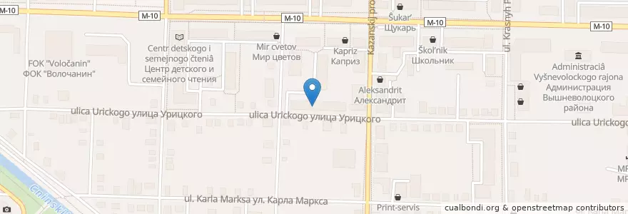 Mapa de ubicacion de Вышневолоцкое телевидение en Rusia, Distrito Federal Central, Óblast De Tver, Вышневолоцкий Городской Округ.