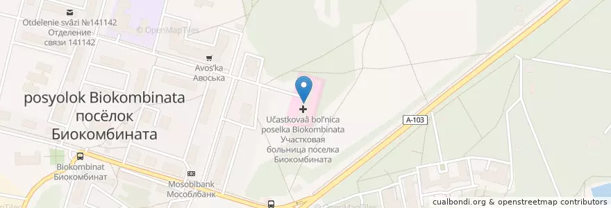 Mapa de ubicacion de Эвидент en ロシア, 中央連邦管区, モスクワ州, Городской Округ Лосино-Петровский.