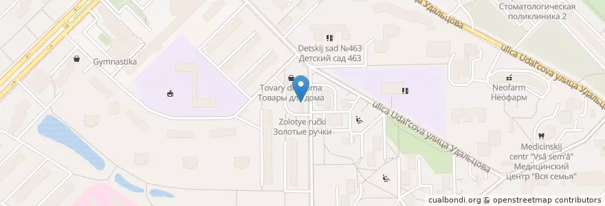 Mapa de ubicacion de Столичные аптеки en Russie, District Fédéral Central, Moscou, Западный Административный Округ, Район Проспект Вернадского.