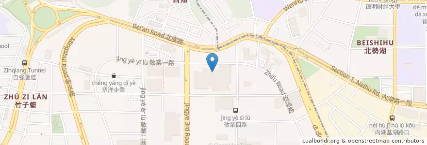 Mapa de ubicacion de 星期五餐廳 en 臺灣, 新北市, 臺北市, 內湖區.