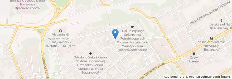 Mapa de ubicacion de Союз журналистов en روسيا, Центральный Федеральный Округ, فلاديمير أوبلاست, Городской Округ Владимир.