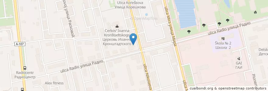 Mapa de ubicacion de Эрмитаж en Rusia, Distrito Federal Central, Óblast De Moscú, Городской Округ Электросталь.