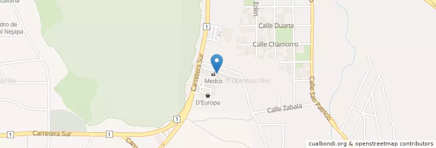 Mapa de ubicacion de Valenti's Pizza en نیکاراگوئه, Departamento De Managua, Managua (Municipio).