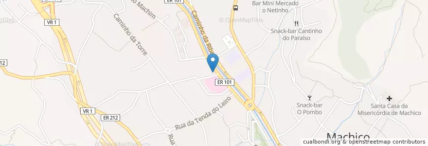 Mapa de ubicacion de Tasca Da Laurinda en Portugal, Machico, Machico.