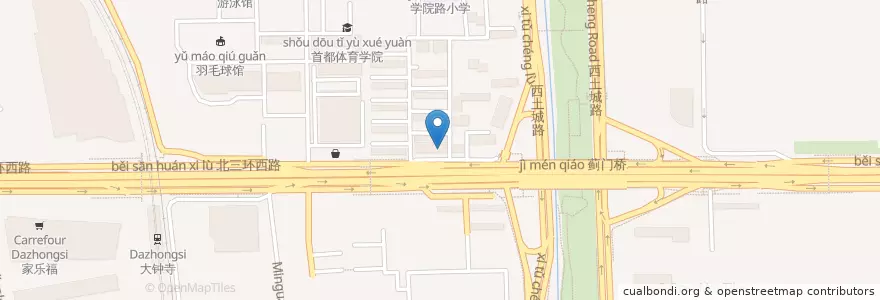 Mapa de ubicacion de 北京海淀支行蓟门里储蓄所 en 중국, 베이징시, 허베이성, 海淀区.