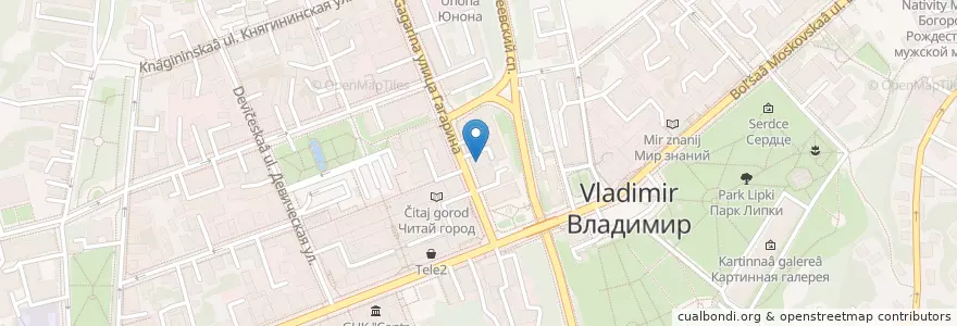 Mapa de ubicacion de Космополь en Russie, District Fédéral Central, Oblast De Vladimir, Городской Округ Владимир.