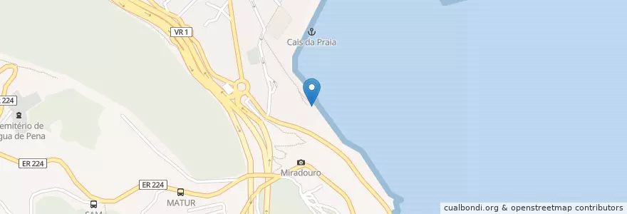Mapa de ubicacion de Fonte de São Roque en Portugal, Machico, Machico.