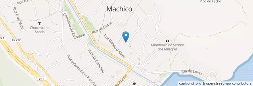 Mapa de ubicacion de Bar Paixão en Portugal, Machico, Machico.
