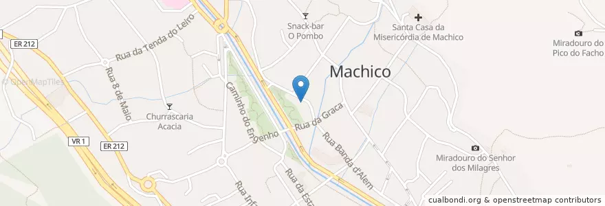 Mapa de ubicacion de Capela da Graça en Portugal, Machico, Machico.