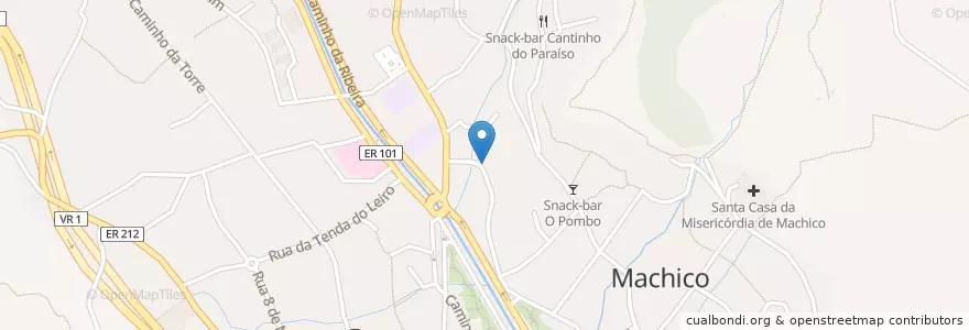 Mapa de ubicacion de Centro Terapêutico de Machico en 포르투갈, Machico, Machico.