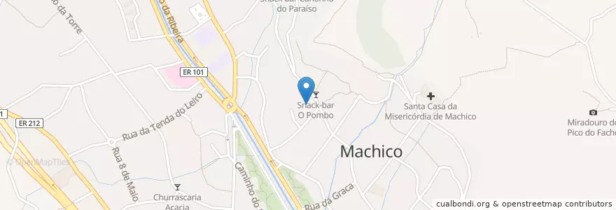 Mapa de ubicacion de Salão do Reino das Testemunhas de Jeová en Portugal, Machico, Machico.