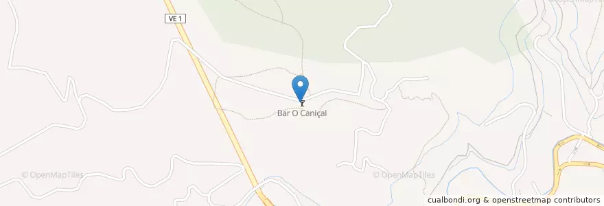 Mapa de ubicacion de Bar O Caniçal en 葡萄牙, Machico, Santo António Da Serra.