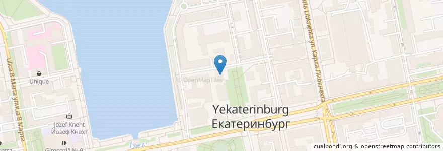 Mapa de ubicacion de Уставный суд свердловской области en Russia, Ural Federal District, Sverdlovsk Oblast, Yekaterinburg Municipality.