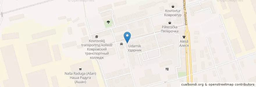 Mapa de ubicacion de Vianor en Rusia, Distrito Federal Central, Óblast De Vladímir, Ковровский Район, Городской Округ Ковров.