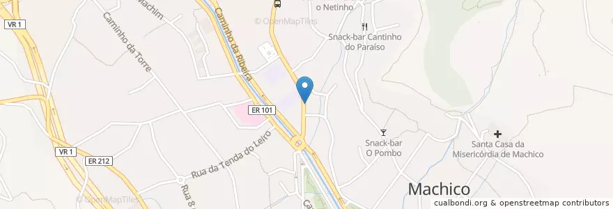 Mapa de ubicacion de Bar Azul en Portugal, Machico, Machico.