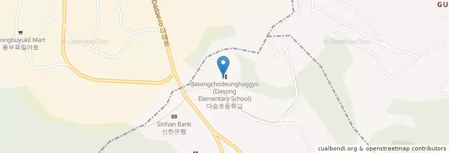 Mapa de ubicacion de 다송초등학교 en Corée Du Sud, Busan, 사하구, 다대동.