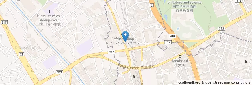 Mapa de ubicacion de やなか珈琲店 en Япония, Токио, Синагава.