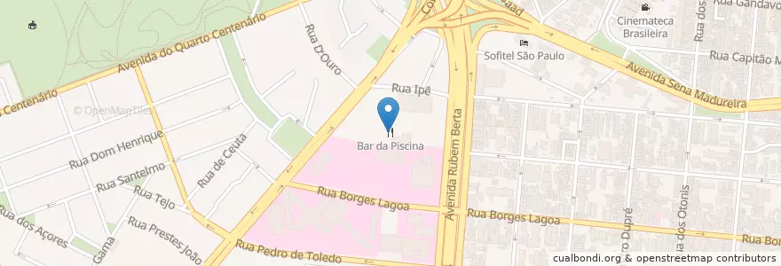 Mapa de ubicacion de Bar da Piscina en البَرَازِيل, المنطقة الجنوبية الشرقية, ساو باولو, Região Geográfica Intermediária De São Paulo, Região Metropolitana De São Paulo, Região Imediata De São Paulo, ساو باولو.