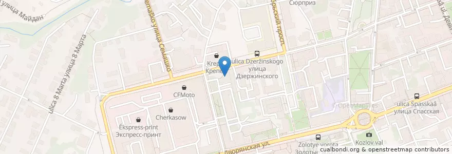 Mapa de ubicacion de Экспобанк en روسيا, Центральный Федеральный Округ, فلاديمير أوبلاست, Городской Округ Владимир.