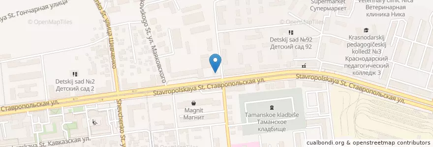 Mapa de ubicacion de KFC en 러시아, 남부연방관구, Краснодарский Край, Городской Округ Краснодар.