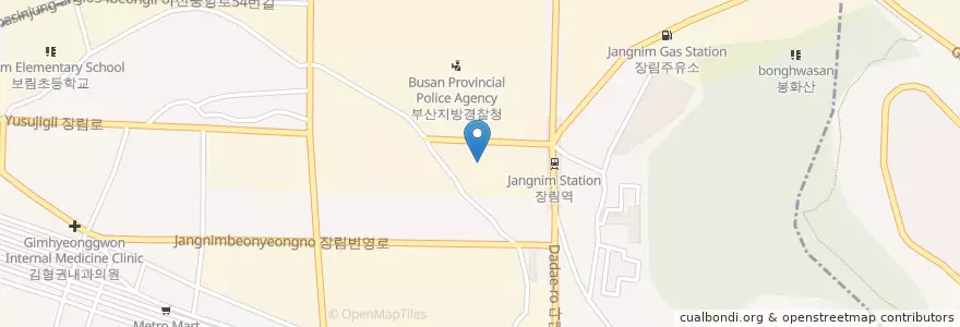 Mapa de ubicacion de 장림초등학교 en Республика Корея, Пусан, 사하구, 장림동.