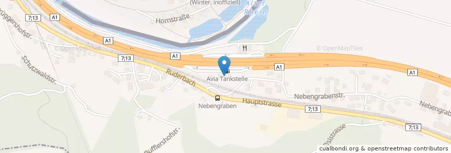 Mapa de ubicacion de Autogrill en Schweiz/Suisse/Svizzera/Svizra, Sankt Gallen, Wahlkreis Rheintal, St. Margrethen.