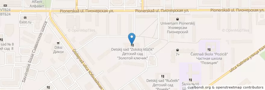 Mapa de ubicacion de Детский сад "Золотой ключик" en Rusland, Centraal Federaal District, Oblast Moskou, Городской Округ Балашиха.