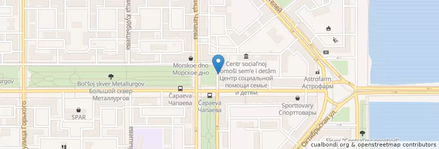 Mapa de ubicacion de ЗАГС Ленинского района en Russie, District Fédéral De L'Oural, Oblast De Tcheliabinsk, Магнитогорский Городской Округ.