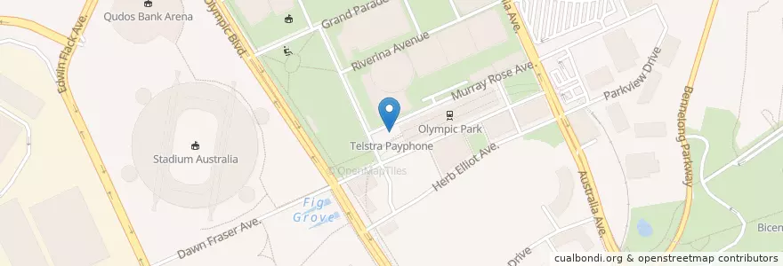 Mapa de ubicacion de Telstra Payphone en استرالیا, New South Wales, Sydney, City Of Parramatta Council.