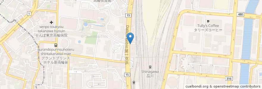 Mapa de ubicacion de ユアーズ・パーキング 品川駅タワー en ژاپن, 東京都.