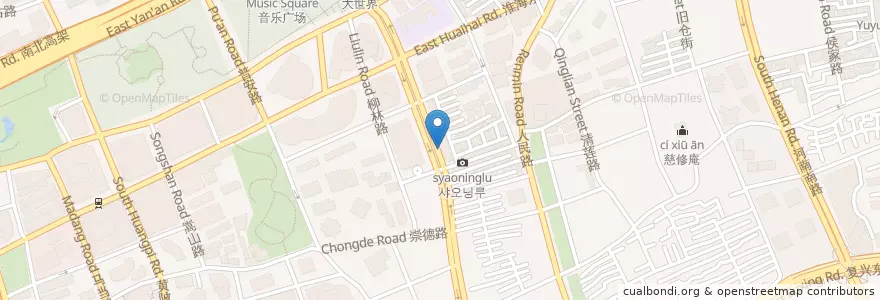 Mapa de ubicacion de YoBa en چین, شانگهای, منطقه هوانگ‌پو، شانگهای.