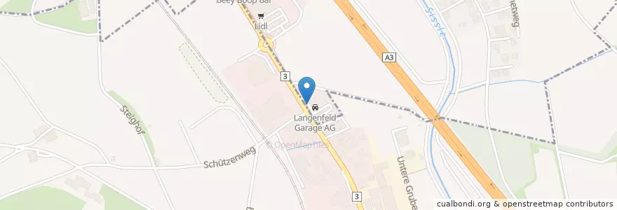 Mapa de ubicacion de Avia en Switzerland, Aargau, Bezirk Laufenburg, Frick.