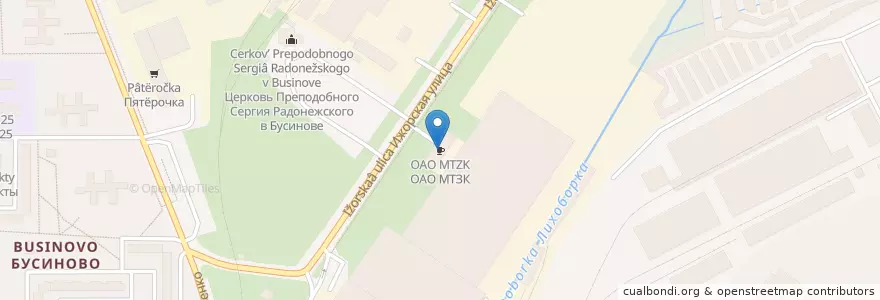 Mapa de ubicacion de ОАО МТЗК en Russia, Distretto Federale Centrale, Москва, Северный Административный Округ, Район Западное Дегунино.