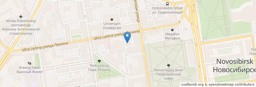 Mapa de ubicacion de Webstream en Rusia, Сибирский Федеральный Округ, Wilayah Novosibirsk, Городской Округ Новосибирск.